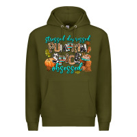 Army Green stressed depressed pumpkin spice obsessed Premium Hoodie - AdoDesignShop