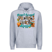 Heather Grey stressed depressed pumpkin spice obsessed Premium Hoodie - AdoDesignShop