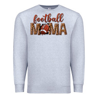 Heather Grey football mama Premium Sweatshirt - texasbilliewilder