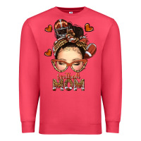 Cardinal football messy bun mom Premium Sweatshirt - texasbilliewilder