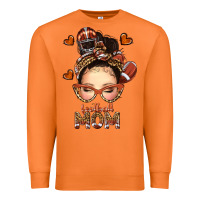 Carrot football messy bun mom Premium Sweatshirt - texasbilliewilder
