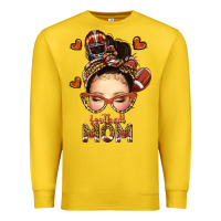 Lemon football messy bun mom Premium Sweatshirt - texasbilliewilder
