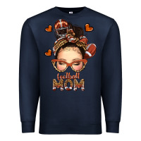 Navy football messy bun mom Premium Sweatshirt - texasbilliewilder