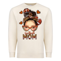 Sandshell football messy bun mom Premium Sweatshirt - texasbilliewilder