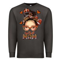 Smoke football messy bun mom Premium Sweatshirt - texasbilliewilder