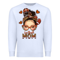 White football messy bun mom Premium Sweatshirt - texasbilliewilder
