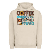 Pigment French Oak coffee gives me teacher powers Urban Hoodie - JahusDesignShop