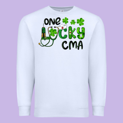 Premium Sweatshirt one lucky certified medical assistant cma