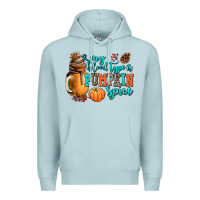 Blue Mist my blood type is pumpkin spice Premium Hoodie - AdoDesignShop