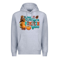 Heather Grey my blood type is pumpkin spice Premium Hoodie - AdoDesignShop