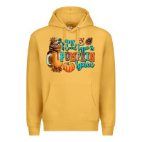 Mustard my blood type is pumpkin spice Premium Hoodie - AdoDesignShop