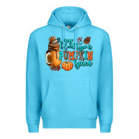 Ocean Blue my blood type is pumpkin spice Premium Hoodie - AdoDesignShop
