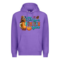 Purple my blood type is pumpkin spice Premium Hoodie - AdoDesignShop