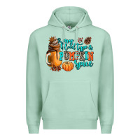 Seafoam my blood type is pumpkin spice Premium Hoodie - AdoDesignShop