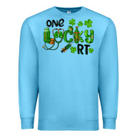 Ocean Blue One Lucky Respiratory Terapist Premium Sweatshirt - RanaPortraitStore
