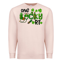 Pale Pink One Lucky Respiratory Terapist Premium Sweatshirt - RanaPortraitStore