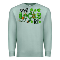 Seafoam One Lucky Respiratory Terapist Premium Sweatshirt - RanaPortraitStore