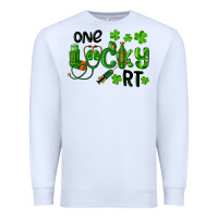 White One Lucky Respiratory Terapist Premium Sweatshirt - RanaPortraitStore
