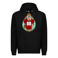 Black american football and western roses teardrop Premium Hoodie - BundleAndBundleShop