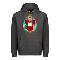 Charcoal Heather american football and western roses teardrop Premium Hoodie - BundleAndBundleShop