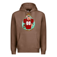 Chestnut american football and western roses teardrop Premium Hoodie - BundleAndBundleShop