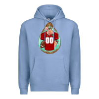 Colony Blue american football and western roses teardrop Premium Hoodie - BundleAndBundleShop