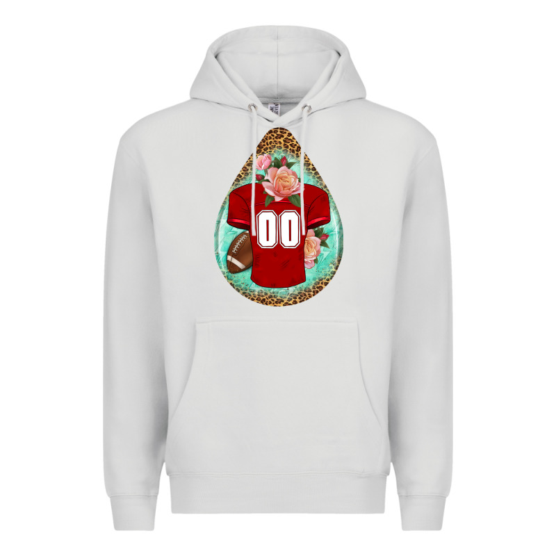 American Football And Western Roses Teardrop Premium Hoodie by BundleAndBundleShop | Teevron