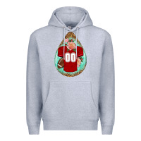 Heather Grey american football and western roses teardrop Premium Hoodie - BundleAndBundleShop