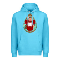 Ocean Blue american football and western roses teardrop Premium Hoodie - BundleAndBundleShop