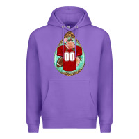 Purple american football and western roses teardrop Premium Hoodie - BundleAndBundleShop