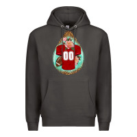 Smoke american football and western roses teardrop Premium Hoodie - BundleAndBundleShop