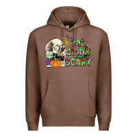 Chestnut eat drınk and be scary Premium Hoodie - AdoDesignShop