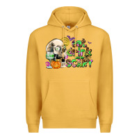 Mustard eat drınk and be scary Premium Hoodie - AdoDesignShop