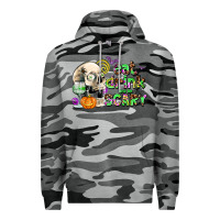 Slate Camo eat drınk and be scary Premium Hoodie - AdoDesignShop
