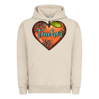 Pigment French Oak teacher heart Urban Hoodie - JahusDesignShop