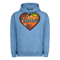 Pigment Pebble Blue teacher heart Urban Hoodie - JahusDesignShop