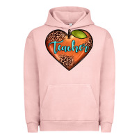 Pigment Salmon teacher heart Urban Hoodie - JahusDesignShop