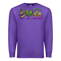 Purple Peace Love King Cake Premium Sweatshirt - RanaPortraitStore
