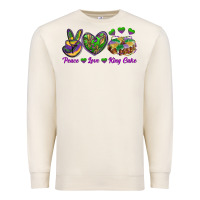 Sandshell Peace Love King Cake Premium Sweatshirt - RanaPortraitStore