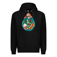 Black american football and western roses teardrop Premium Hoodie - BundleAndBundleShop