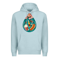 Blue Mist american football and western roses teardrop Premium Hoodie - BundleAndBundleShop