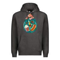 Charcoal Heather american football and western roses teardrop Premium Hoodie - BundleAndBundleShop