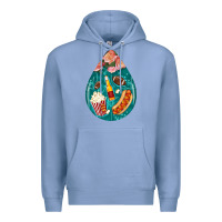 Colony Blue american football and western roses teardrop Premium Hoodie - BundleAndBundleShop