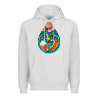 Dove Grey american football and western roses teardrop Premium Hoodie - BundleAndBundleShop