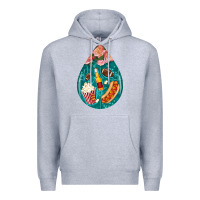 Heather Grey american football and western roses teardrop Premium Hoodie - BundleAndBundleShop