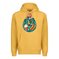 Mustard american football and western roses teardrop Premium Hoodie - BundleAndBundleShop