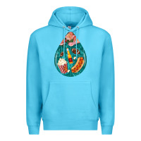 Ocean Blue american football and western roses teardrop Premium Hoodie - BundleAndBundleShop
