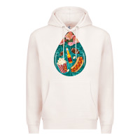 Pale Pink american football and western roses teardrop Premium Hoodie - BundleAndBundleShop