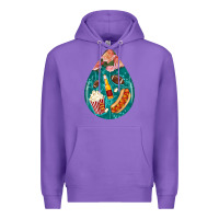 Purple american football and western roses teardrop Premium Hoodie - BundleAndBundleShop