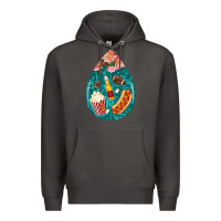 Smoke american football and western roses teardrop Premium Hoodie - BundleAndBundleShop